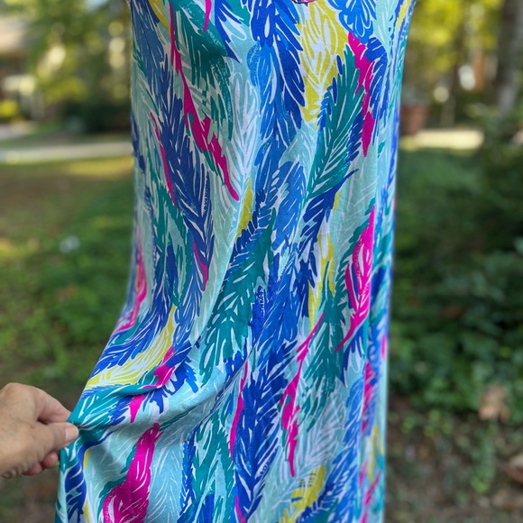 Lilly Pulitzer 🏝️ Blythe Feather Print Dress l, EUC, Large - Picture 4 of 9